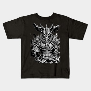 Demon Samurai warrior Kids T-Shirt